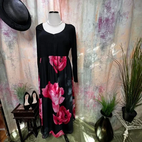 roses are red chiffon maxi dress Roses Are Red Chiffon Maxi Dress - Fuchsia